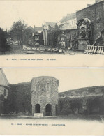 GAND : Ruines De Saint-Bavon - Le Musée Et Le Baptistère. ( 2 Cartes ). Impeccables. - Gent