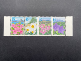Timbre Japon 2005 Bande De Timbre/stamp Strip Fleur Flower N°3893 à 3896 Neuf ** - Verzamelingen & Reeksen