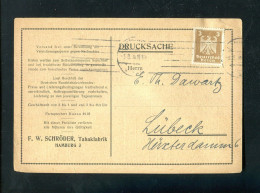 "DEUTSCHES REICH" 1924, Drucksachenkarte Ex Hamburg Mit Zudruck "Schroeder Tabakfabrik", Rueckseits Preisliste (L2027) - Cartas & Documentos