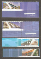 Russia: Full Set Of 4 Mint Stamps, Bridges, 2010, Mi#1676-9, MNH - Puentes