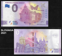 UNC 0 Euro Billet / Euro-Schein Souvenir Slovaquie / Slowakei / Slovakia 2021 - STREDOSLOVENSKÉ MÚZEUM - Privatentwürfe
