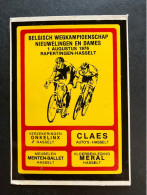 Rapertingen-Hasselt - Kampioenschap -  Sticker - Cyclisme - Ciclismo -wielrennen - Wielrennen