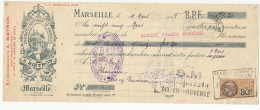 FRANCE - Traite A. Biétron (Fromages, Marseille) - Fiscal 30c Perforé A.B. - 1928 - Storia Postale