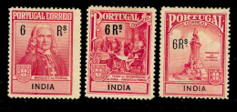 ! ! Portuguese India - 1925 Postal Tax (Complete Set) - Af. IP 03 To 05 - MH - Portuguese India