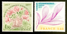 1977 FRANCE  N 1930 / 1931 - FLORALIES INTERNATIONALES NANTES - SOCIÉTÉ NATIONALE D’HORTICULTURE - NEUF** - Ungebraucht