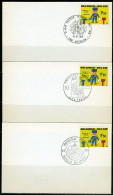 (B) 1528 Jeugdfilatelie 1970 - Verschillende Afstempelingen (3 Stuks) - Cartas Commemorativas - Emisiones Comunes [HK]