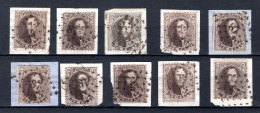 (B) 14° Gestempeld 1863 - Getande Medaillons (10 Stuks) - 2 - 1863-1864 Medallones (13/16)