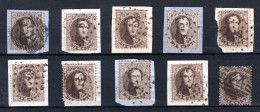 (B) 14° Gestempeld 1863 - Getande Medaillons (10 Stuks) - 1 - 1863-1864 Medaglioni (13/16)
