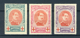 (B) 132/134 MH 1915 - Z.M. Koning Albert 1 - 1914-1915 Rotes Kreuz