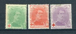 (B) 129/131 MH 1914 - Z.M. Koning Albert 1 - 2 - 1914-1915 Cruz Roja