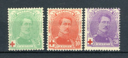 (B) 129/131 MH 1914 - Z.M. Koning Albert 1 - 1914-1915 Croce Rossa