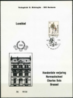 (B) 100 Jaar Normaalschool Charles Buls 1752 FDC - 1975 - Cartoline Commemorative - Emissioni Congiunte [HK]