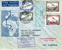 (B) PA6/7 Brief 1935 - Vlucht Brussel - Elisabethville - Other & Unclassified