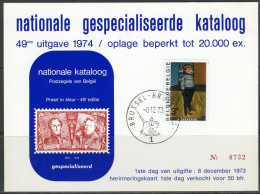 (B) Nationale Gespecialiseerde Kataloog 1974 NL - Cartes Souvenir – Emissions Communes [HK]