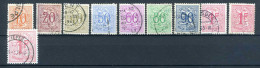 (B) Lot Zegels Cijfer Op Heraldieke Leeuw (1951) -12 - Used Stamps