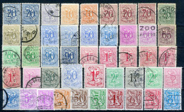 (B) Lot Zegels Cijfer Op Heraldieke Leeuw (1951 - 1983) -1 - Used Stamps