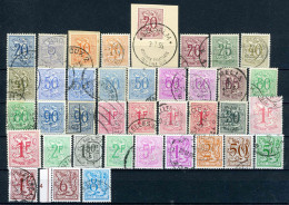 (B) Lot Zegels Cijfer Op Heraldieke Leeuw (1951 - 1983) -3 - Used Stamps