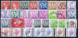 (B) Lot Zegels Gestempeld Z.M. Koning Boudewijn (1953-1992) -12 - Used Stamps