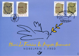 (B) Henri La Fontaine & Auguste Beernaert 2838HK - 1999 - 1 - Cartoline Commemorative - Emissioni Congiunte [HK]
