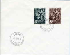 (B) FDC Envelop 1955  971/972 - Tentoonstelling Van De Romantiek - Brieven En Documenten