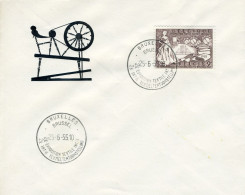 (B) FDC Envelop 1955  968 - 2de Internationale Textieltentoonstelling Te Brussel - Cartas & Documentos