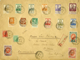 (B) Brief Recommandée 1915 - Pellens En Rode Kruis - 1912 Pellens