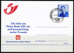 (B) Belgiê Briefkaart Adreswijziging FDC** 1998  Duits - Avis Changement Adresse