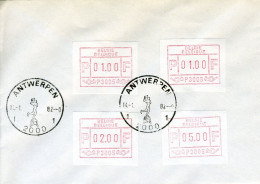 (B) ATM5 FDC Envelop 1982 - Set 1-1-2-5 BEF - Andere & Zonder Classificatie