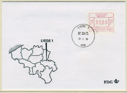 (B) ATM44 FDC Envelop 1983 - Liège 1 (P3044) - Andere & Zonder Classificatie