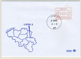 (B) ATM45 FDC Envelop 1983 - Liège 2 (P3045) - Sonstige & Ohne Zuordnung