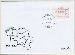(B) ATM16 FDC Envelop 1983 - Kortrijk 1 (P3016) - Other & Unclassified