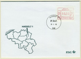 (B) ATM13 FDC Envelop 1983 - Hasselt 1 (P3013) - Andere & Zonder Classificatie