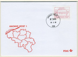 (B) ATM15 FDC Envelop 1983 - Knokke-Heist 1 (P3015) - Andere & Zonder Classificatie