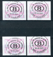 (B) ATM104 FDC 2001 - Philabourse 2001 Set 17-21-30-34 BEF - 1 - Autres & Non Classés