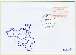 (B) ATM12 FDC Envelop 1983 - Genk 1 (P3012) - Other & Unclassified