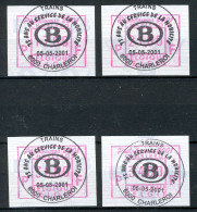 (B) ATM104 FDC 2001 - Philabourse 2001 Set 17-21-30-34 BEF - Andere & Zonder Classificatie
