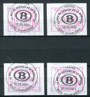 (B) ATM104 FDC 2001 - Philabourse 2001 Set 17-21-30-34 BEF - 2 - Sonstige & Ohne Zuordnung