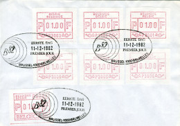 (B) ATM1/6A FDC Envelop 1982 - Set 1 BEF - Autres & Non Classés