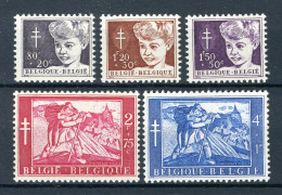 (B) 956/960 MNH 1954 - Antiteringzegels - Nuovi