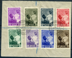 (B) 447/454 Gestempeld 1937 - H.M. Koningin Astrid En Prins Boudewijn - Usados