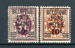 (B) 333/334 (x) Zonder Gom 1932 - Heraldieke Leeuw - 4 - 1929-1937 Lion Héraldique