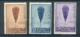 (B) 353/355 MH 1932 - Ballon Piccard - Unused Stamps