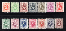 276/288A MNH 1929 - Rijkswapen - 1929-1937 Heraldic Lion