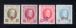 245/248 MNH 1927 - Z.M. Koning Albert 1 - 1922-1927 Houyoux