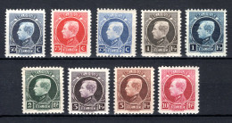 211/219 MNH 1922 - Z.M. Koning Albert 1 - Unused Stamps