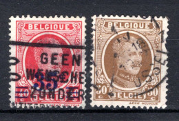 202/203° Gestempeld 1922 - Koning Albert 1  - 1922-1927 Houyoux