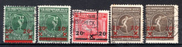 184/186° Gestempeld 1921 - Overdrukt Met Nieuwe Waarde 20 Cent - Used Stamps