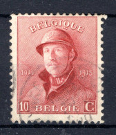 168° Gestempeld 1919 - Koning Albert 1 Met Helm - 1919-1920  Cascos De Trinchera
