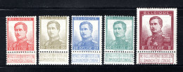 118/122 MNH 1912 - Z.M. Koning Albert 1 Grote Beeltenis - 1912 Pellens
