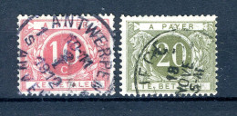 (B) TX5/6 Gestempeld 1895 - Cijfer In Cirkel Op Gekleurde Achtergrond - 4 - Briefmarken